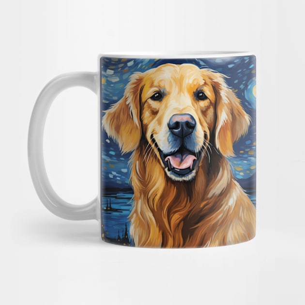 Golden Retriever Night by NatashaCuteShop